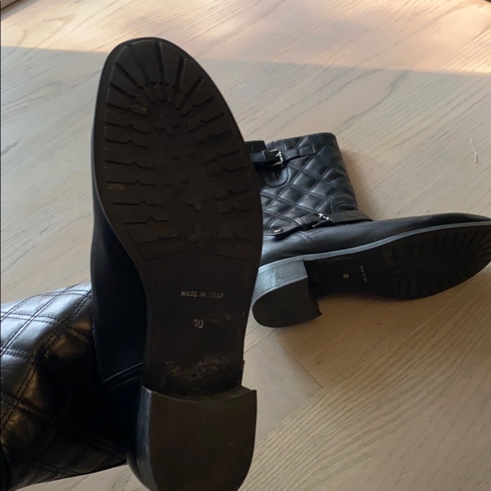Black Leather Italian Boots - Size 10 - Picture 5 of 7